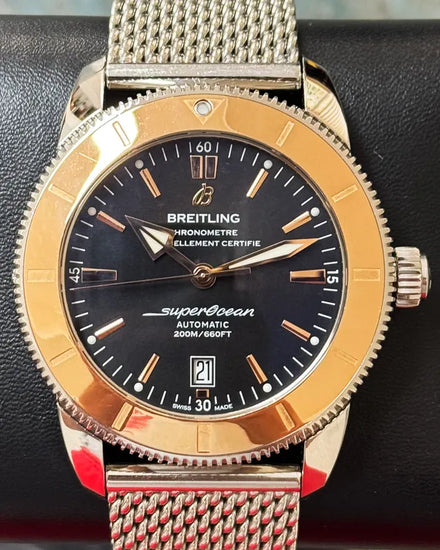 2017 Breitling Superocean Heritage II 46MM Black Dial Steel Bracelet (IB202012/BG20)