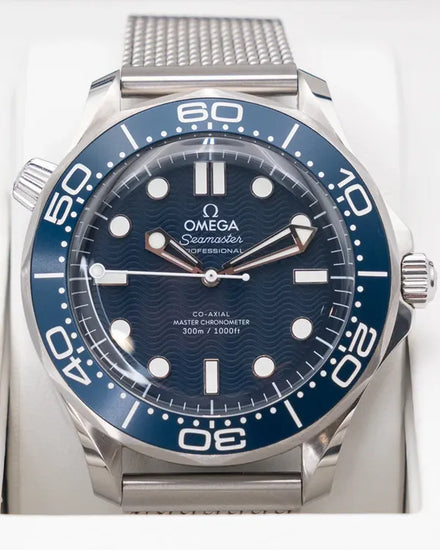 2024 Omega Seamaster Diver 300M "James Bond" 60th Anniversary 42MM Blue Dial Steel Bracelet (210.30.42.20.03.002)