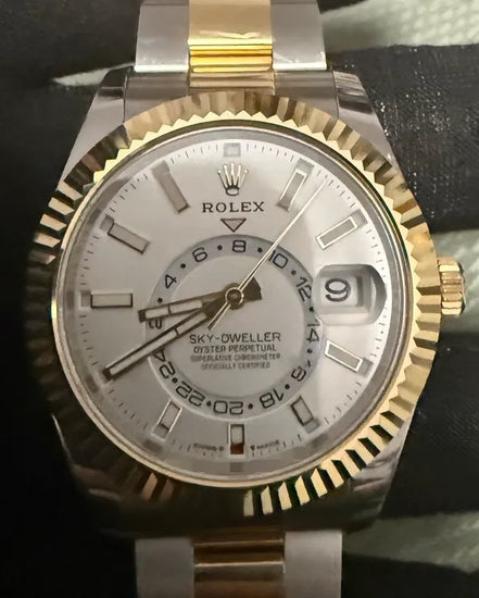 2024 Rolex Sky-Dweller 42MM White Dial Two-Tone Oyster Bracelet (336933)