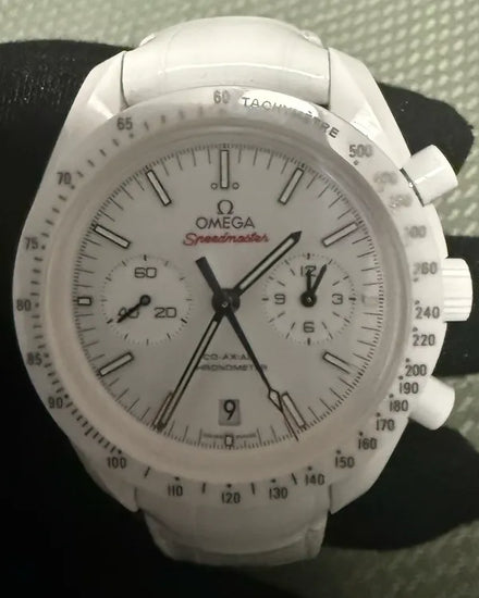 2024 Omega Speedmaster Dark Side of the Moon "White Side of the Moon" 44.25MM White Dial Leather Strap (311.93.44.51.04.002)