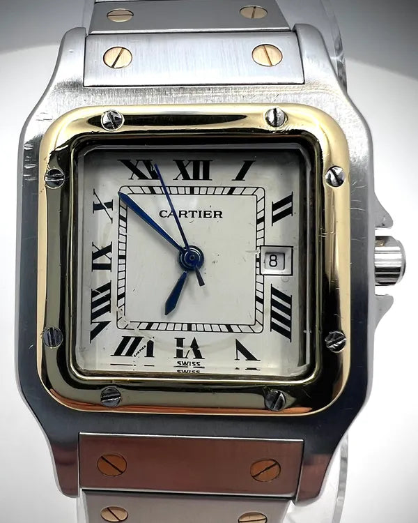 Cartier Santos De Cartier Carrée 29MM White Dial Two-Tone Bracelet (2961)
