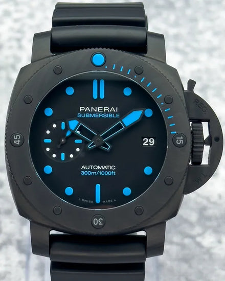 2023 Panerai Submersible Carbotech 42MM Black Dial Rubber Strap (PAM00960)