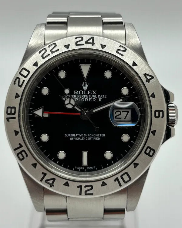 Rolex Explorer II 40MM Black Dial Oyster Bracelet (16570)