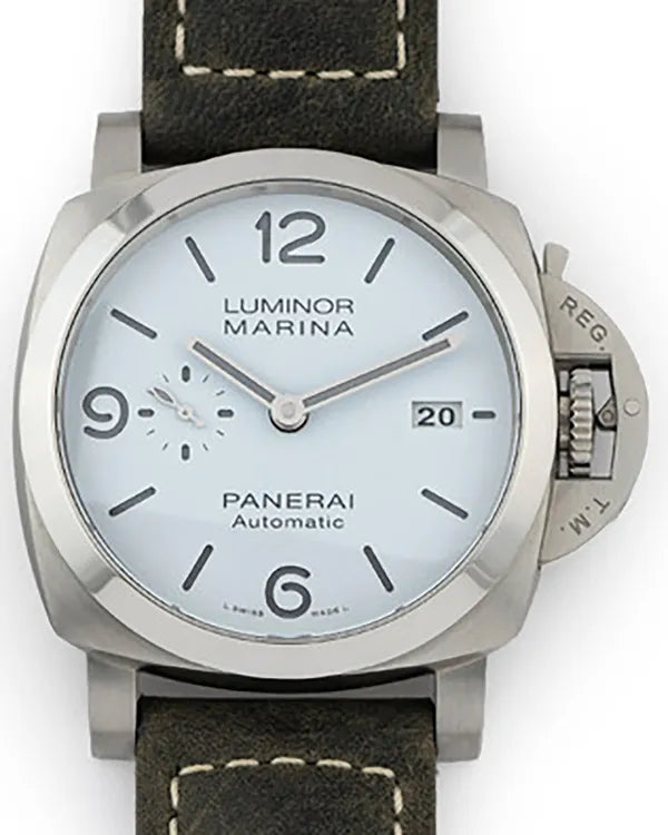 Panerai Luminor Marina 44MM White Dial Leather Strap (PAM01314)