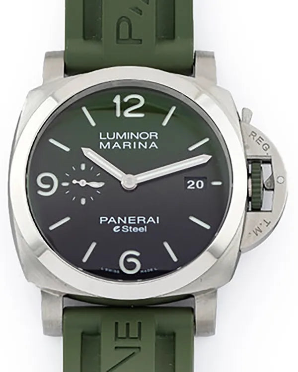 2022 Panerai Luminor 44MM Green Dial Steel Bracelet (PAM01356)