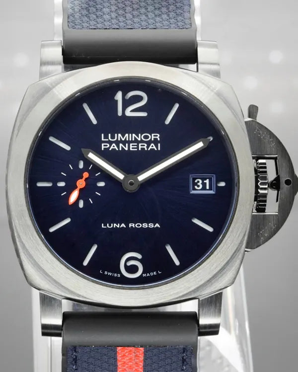 2025 Panerai Luminor Quaranta Luna Rossa 40MM Blue Dial Textile Strap (PAM01408)