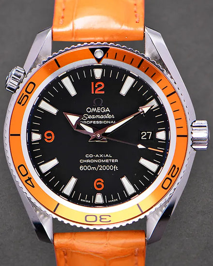 2011 Omega Seamaster Planet Ocean 42MM Black Dial Leather Strap (2909.50.38)