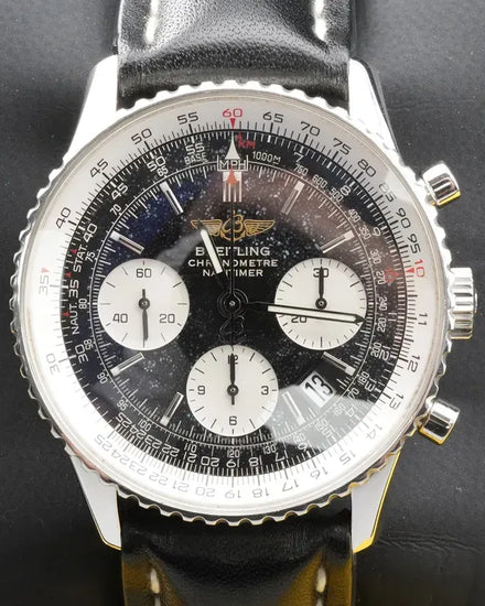 2007 Breitling Navitimer 41.8MM Black Dial Leather Strap (A2332212/B635)