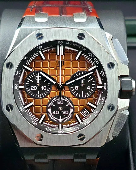 2024 Audemars Piguet Royal Oak Offshore 43MM Brown Dial Leather Strap (26420ST.OO.A828CR.01)