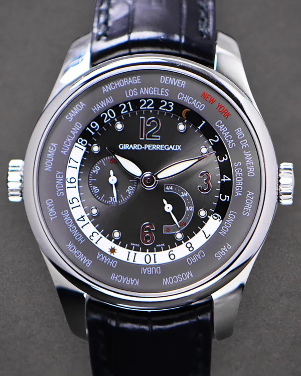 Girard Perregaux World Time L.E. 41MM Grey Dial Leather Strap (49851)