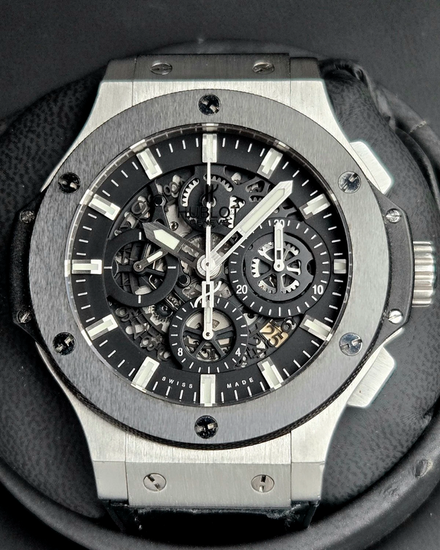 Hublot Big Bang Aero Bang 44MM Skeleton Dial Leather Strap (311.SM.1170.GR)