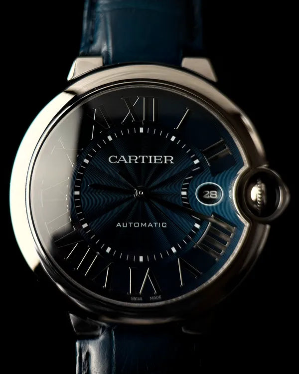 2024 Cartier Ballon Bleu De Cartier 42MM Blue Dial Leather Strap (WSBB0027)