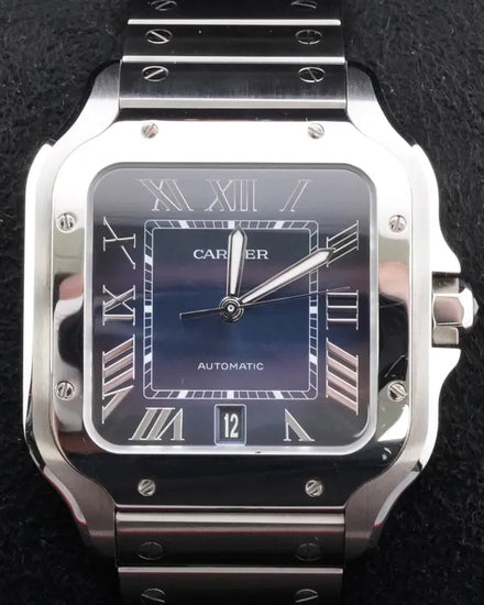 2025 Cartier Santos De Cartier 39MM Blue Dial Steel Bracelet (WSSA0030)