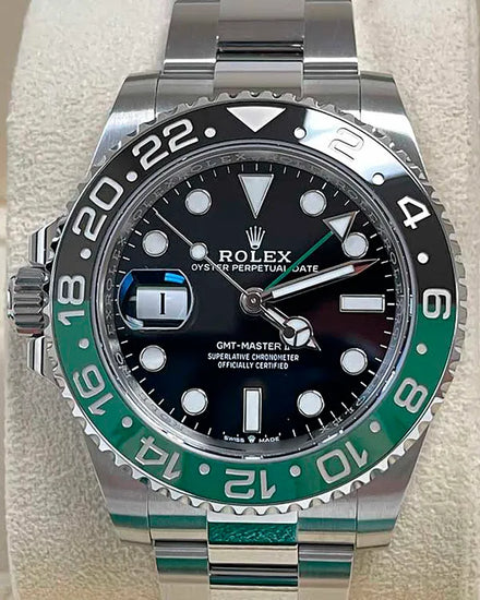 2024 Rolex GMT-Master II "Sprite" 40MM Black Dial Oyster Bracelet (126720VTNR)