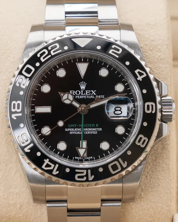 2015 Rolex GMT-Master II 40MM Black Dial Oyster Bracelet (116710LN)