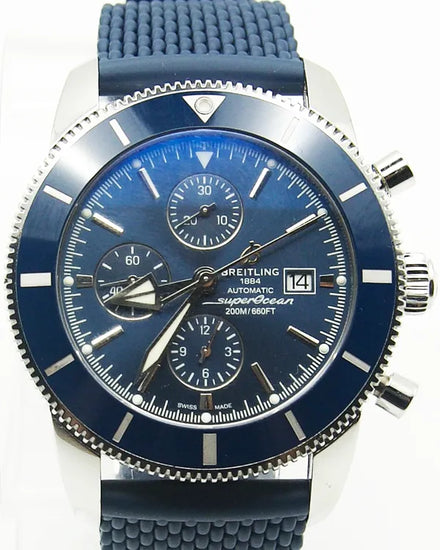 2020 Breitling Superocean Heritage II Chronograph 46MM Blue Dial Rubber Strap (A13312)