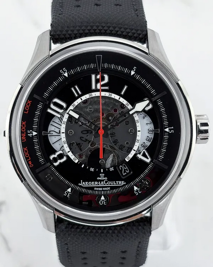 Jaeger-LeCoultre AMVOX 2 Chronograph "Aston Martin DBS" L.E. 44MM Black Dial Leather Strap (Q192T450)