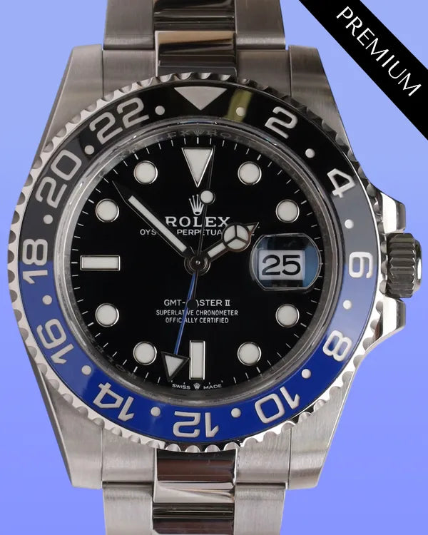 2022 Rolex GMT-Master II "Batman" 40MM Black Dial Oyster Bracelet (126710BLNR)