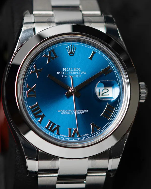 2015 Rolex Datejust II 41MM Blue Dial Oyster Bracelet (116300)