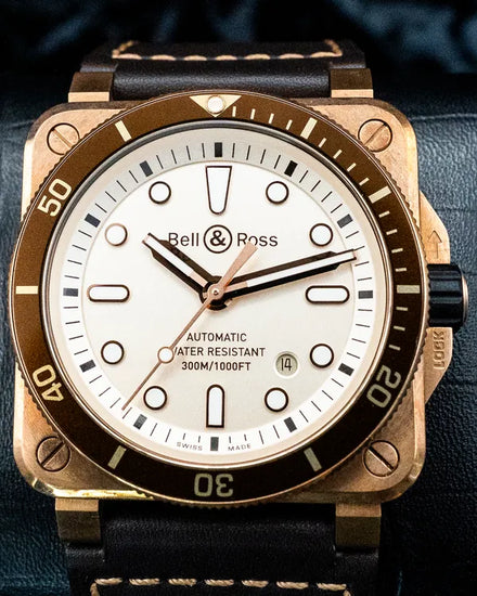 2024 Bell & Ross BR 03 Diver White Bronze L.E. 42MM White Dial Leather Strap (BR0392-D-WH-BR/SCA)