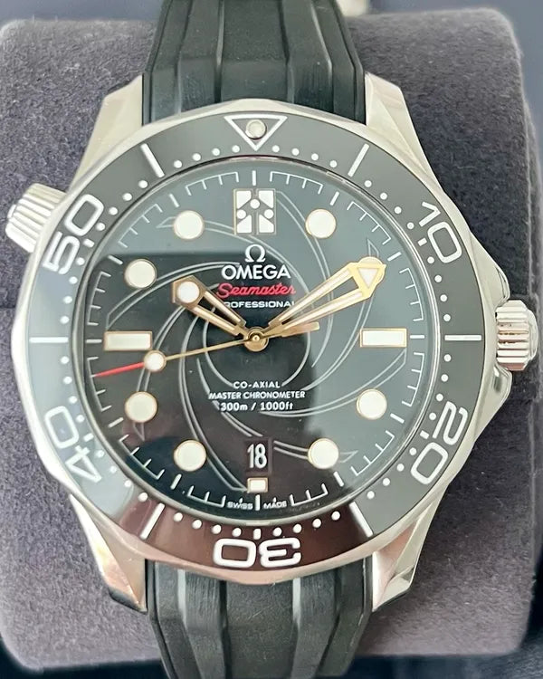 2020 Omega Seamaster Diver 300M "James Bond 50th Anniversary" L.E. 42MM Black Dial Rubber Strap (210.22.42.20.01.004)