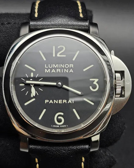 Panerai Luminor Marina 44MM Black Dial Leather Strap (PAM00111)