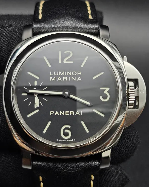 Panerai Luminor Marina 44MM Black Dial Leather Strap (PAM00111)