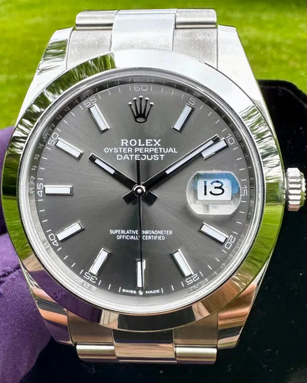 2022 Rolex Datejust 41MM Slate Dial Oyster Bracelet (126300)