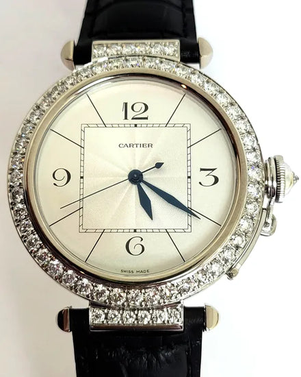 Cartier Pasha De Cartier 42MM Off-White Dial Aftermarket Leather Strap (2727)