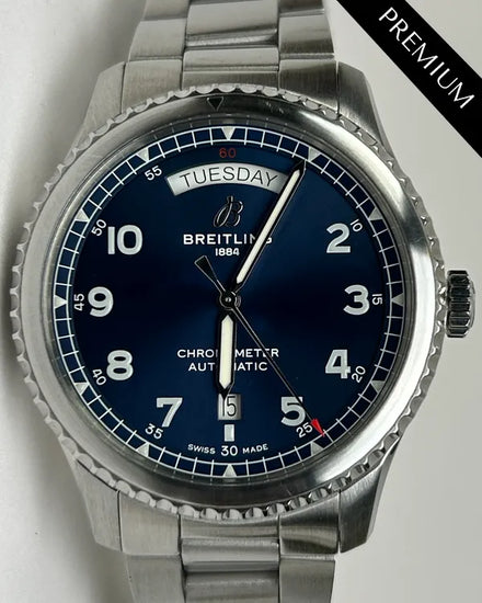 Breitling Aviator 8 Navitimer 41MM Blue Dial Steel Bracelet (A45330)