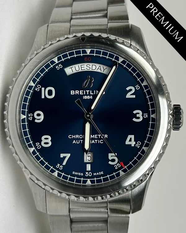 Breitling Navitimer Aviator 8 41MM Blue Dial Steel Bracelet (A45330101C1A1)