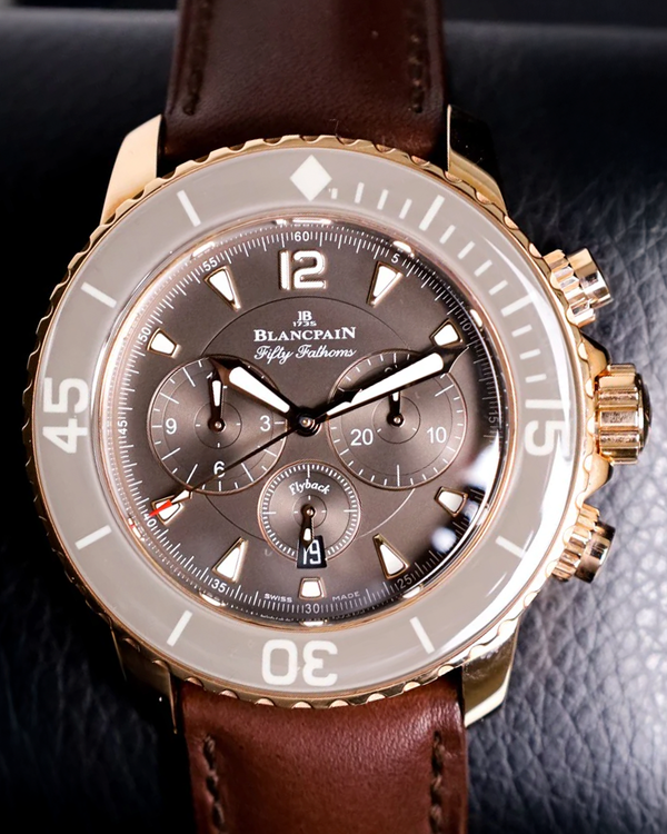 2024 Blancpain Fifty Fathoms 45MM Grey Dial Leather Strap (5085F3634-63A)