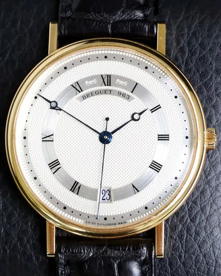 Breguet Classique 35.5MM Silver Dial Leather Strap (5930BA/12/986)