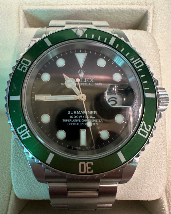 2004 Rolex Submariner Date "Kermit" 40MM Black Dial Oyster Bracelet (16610LV)