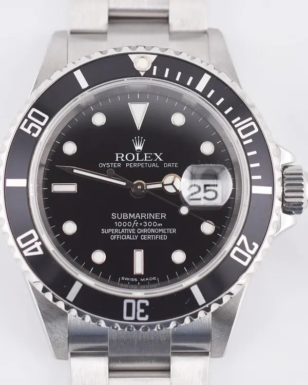 Rolex Submariner Date 40MM BLack Dial Oyster Bracelet (16610LN)