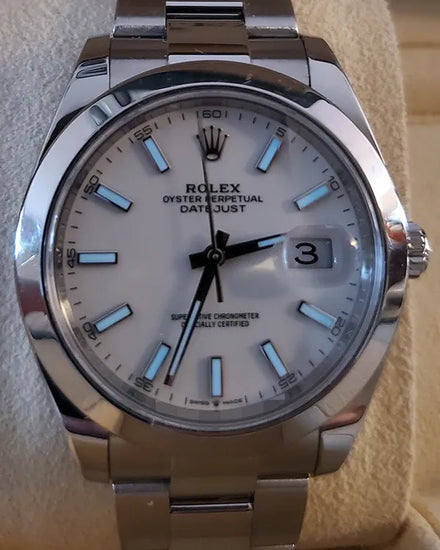 2024 Rolex Datejust 41MM White Dial Oyster Bracelet (126300)