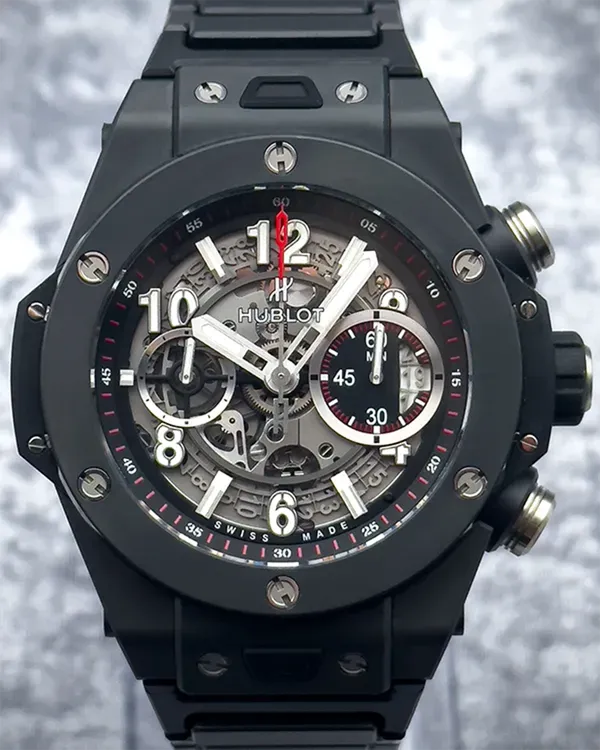 2017 Hublot Big Bang Unico 45MM Skeleton Dial Ceramic Bracelet (411.CI.1170.CI)