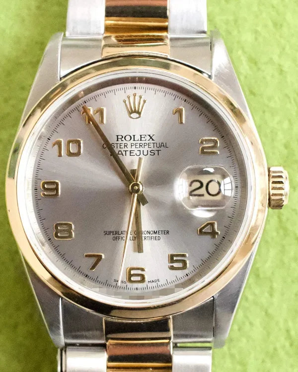 2000 Rolex Datejust 36MM Silver Dial Two-Tone Oyster Bracelet (16203)