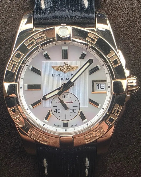 Breitling Galactic 36MM Mother Of Pearl Dial Leather Strap (H37330)