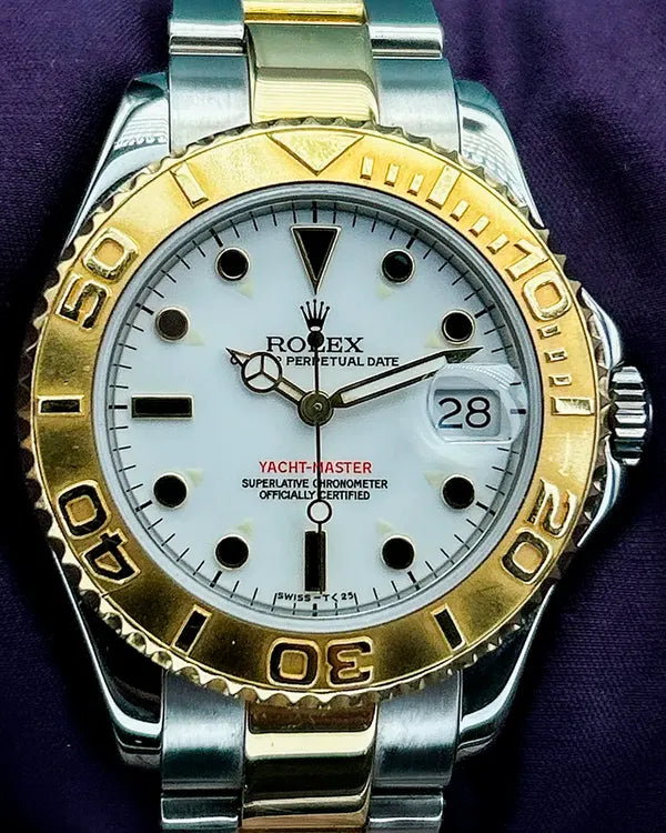Rolex Yacht-Master 35MM White Dial Two-Tone Oyster Bracelet (68623)