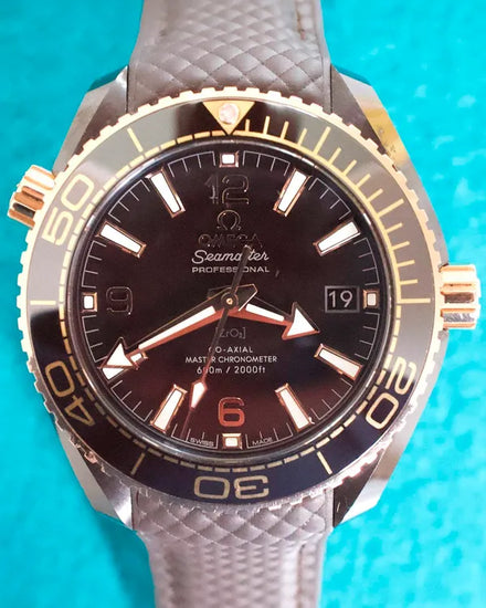 Omega Seamaster Planet Ocean 600M 39.5MM Brown Dial Rubber Strap (215.62.40.20.13.001)