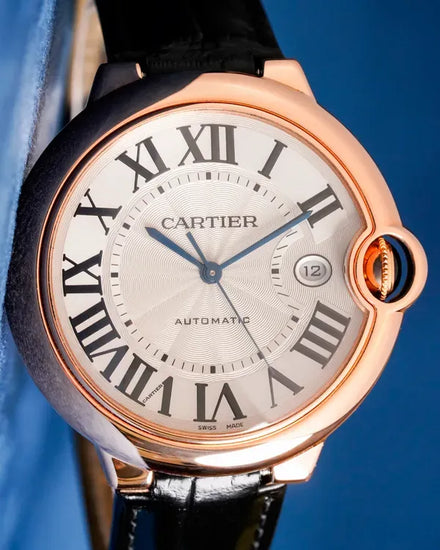 2019 Cartier Ballon Bleu 42MM Silver Dial Leather Strap (WGBB0017)