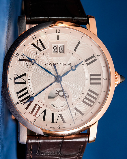 Cartier Rotonde De Cartier 42MM Silver Dial Leather Strap (W1556220)