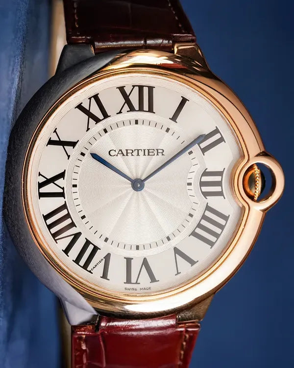 2016 Cartier Ballon Bleu 46MM Silver Dial Leather Strap (W6920054)