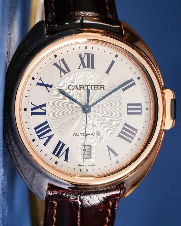 2016 Cartier Cle De Cartier 40MM Silver Dial Leather Strap (WGCL0004)