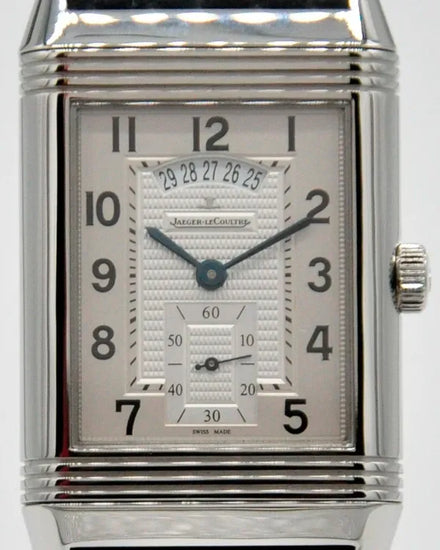 2013 Jaeger-LeCoultre Reverso Duo 30MM Silver Dial Leather Strap (Q3748421)