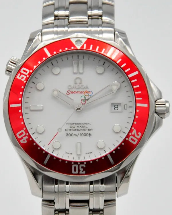 Omega Seamaster Diver 300M Olympic Collection "Vancouver 2010" L.E. 41MM White Dial Steel Bracelet (212.30.41.20.04.001)