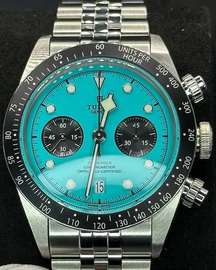 2025 Tudor Black Bay Chronograph 41MM Turquoise Dial Steel Bracelet (79360N)