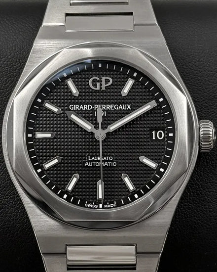 2022 Girard Perregaux Laureato 42MM Black Dial Steel Bracelet (81010-11-634-11A)