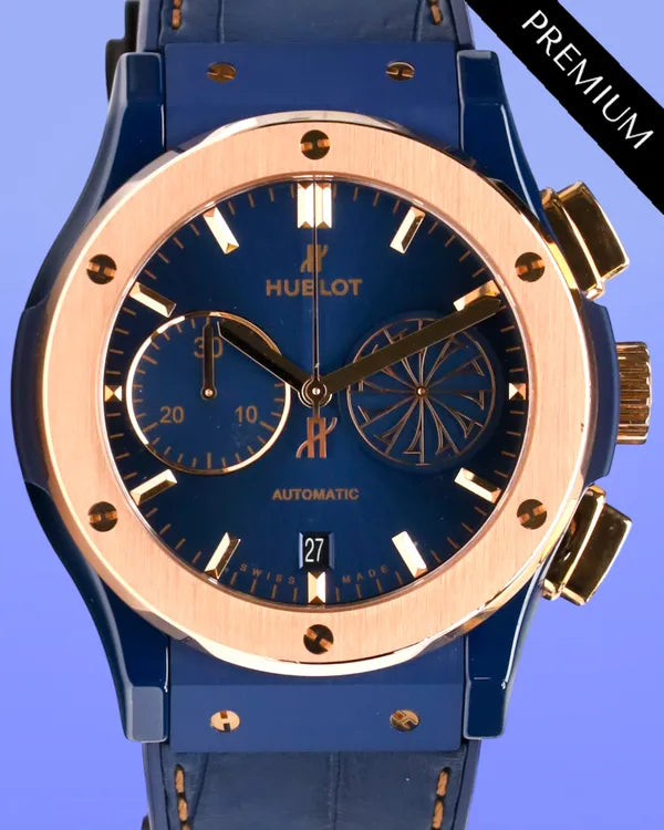 Hublot Classic Fusion Mykonos L.E. 45MM Black Dial Leather Strap (521.EO.7128.LR.MYO21)